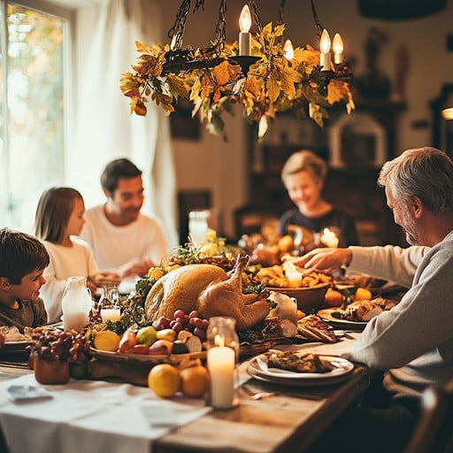 family-thanksgiving-dinner-stockcake